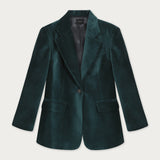 Blazer Over Terciopelo Verde