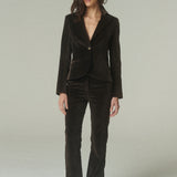 Blazer Waist Terciopelo Chocolate