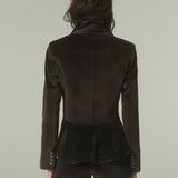 Blazer Waist Terciopelo Chocolate