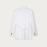 Blazer Cervinia Lino Crudo Rayado