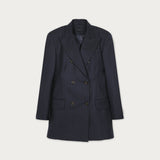 Blazer Bar Lana Azul Rayada