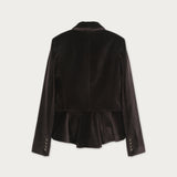 Blazer Waist Terciopelo Chocolate
