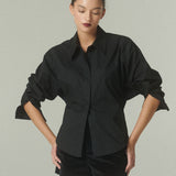 Blusa Agustina Popelina Negra