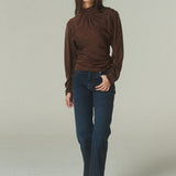 Blusa Alba Seda Café