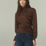 Blusa Alba Seda Café