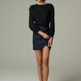 Blusa Amberes Seda Negra