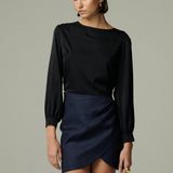 Blusa Amberes Seda Negra