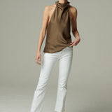 Blusa Burgos Seda Café