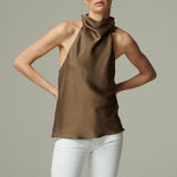 Blusa Burgos Seda Café