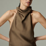 Blusa Burgos Seda Café