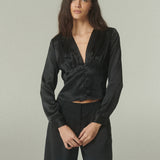 Blusa Colette Seda Negra