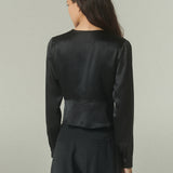 Blusa Colette Seda Negra