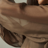 Blusa Manuela Gasa Café