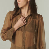 Blusa Noel Gasa Tostada