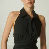 Blusa Ibiza Popelina Negra