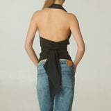 Blusa Ibiza Popelina Negra