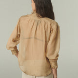 Blusa Volante Gasa Dorada