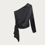 Blusa Amanda Seda Negra