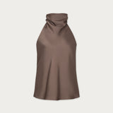 Blusa Burgos Seda Café
