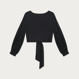 Blusa Amberes Seda Negra
