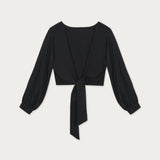 Blusa Amberes Seda Negra
