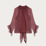 Blusa Federica Gasa Burdeo