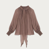 Blusa Manuela Gasa Café