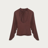 Blusa Alba Seda Café