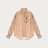 Blusa Volante Gasa Dorada