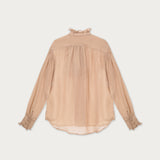 Blusa Volante Gasa Dorada