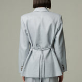 Blazer Cervinia Lino Celeste