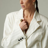 Blazer Cervinia Lino Crudo Rayado