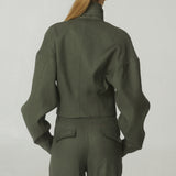 Bomber Alba Lino Verde