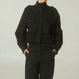 Bomber María Gabardina Negra