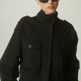 Bomber María Gabardina Negra