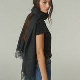 Bufanda Jane Grafito 100% Baby Alpaca