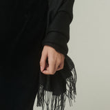 Bufanda Jane Negra 100% Baby Alpaca