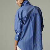 Camisa Alcala Azul Rayada