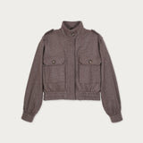 Chaqueta Bomber Tweed Café