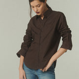 Camisa Lalalou Popelina Café