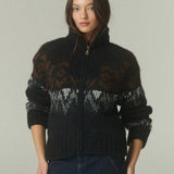 Chaleco Nube Alpaca Jaquard Negro