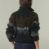 Chaleco Nube Alpaca Jaquard Negro