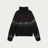 Chaleco Nube Alpaca Jaquard Negro