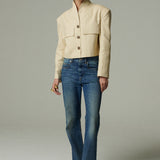 Chaqueta Niza Lino Mantequilla