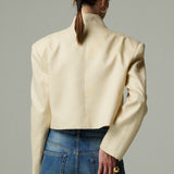 Chaqueta Niza Lino Mantequilla