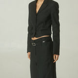 Chaqueta Sofía Lino Negro