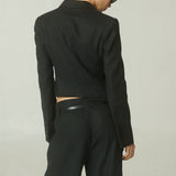 Chaqueta Sofía Lino Negro
