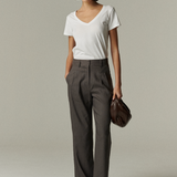 Pantalón Oxford Lino Gris Rayado