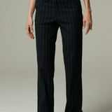 Pantalon Lille Lino Negro Rayado