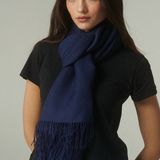 Bufanda Jane Navy 100% Baby Alpaca